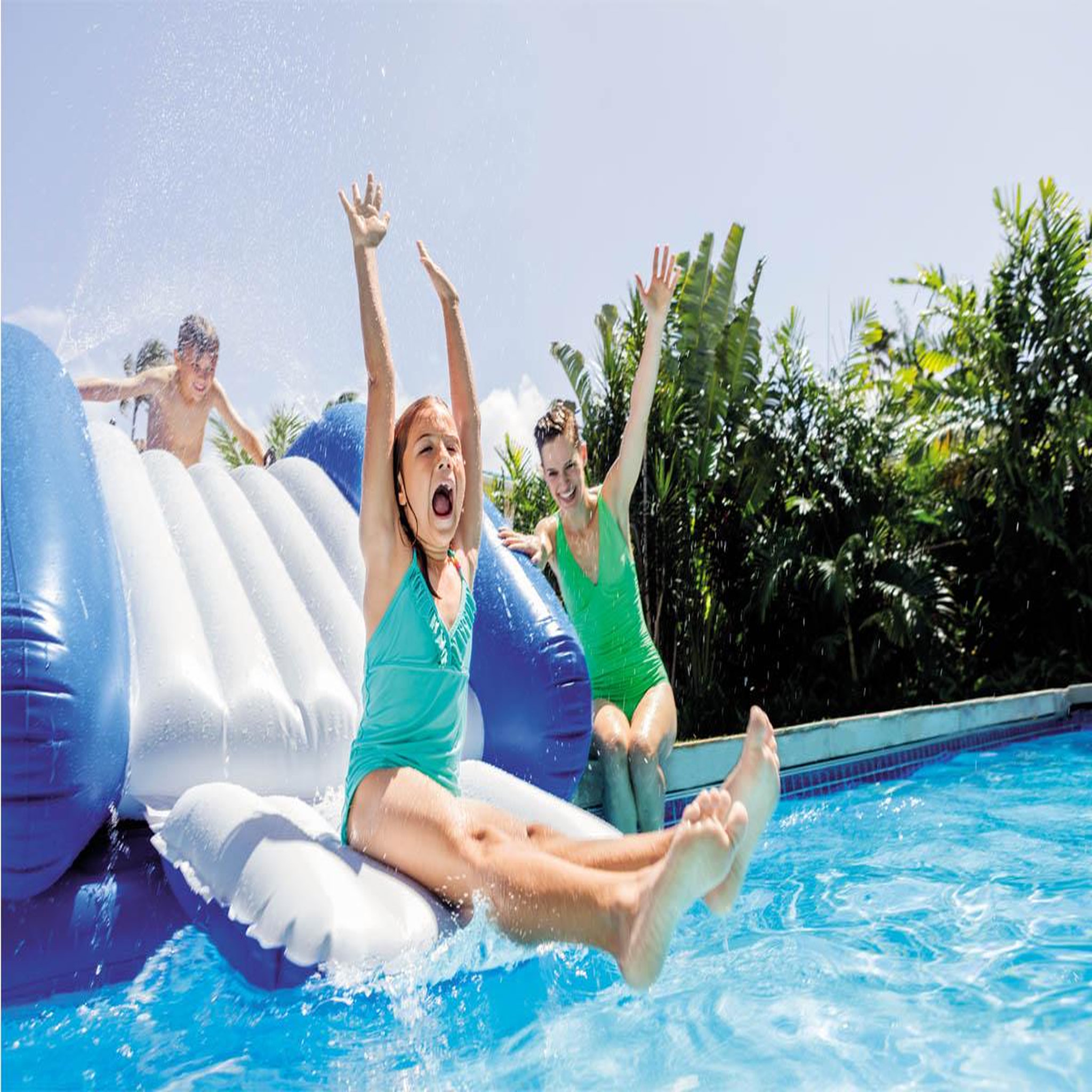 Voir la diapositive 5 : INTEX Toboggan gonflable pour piscine enterrée - Intex