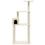 Voir la diapositive 4 : VIDAXL Arbre a chat avec griffoirs en sisal Creme 147 cm