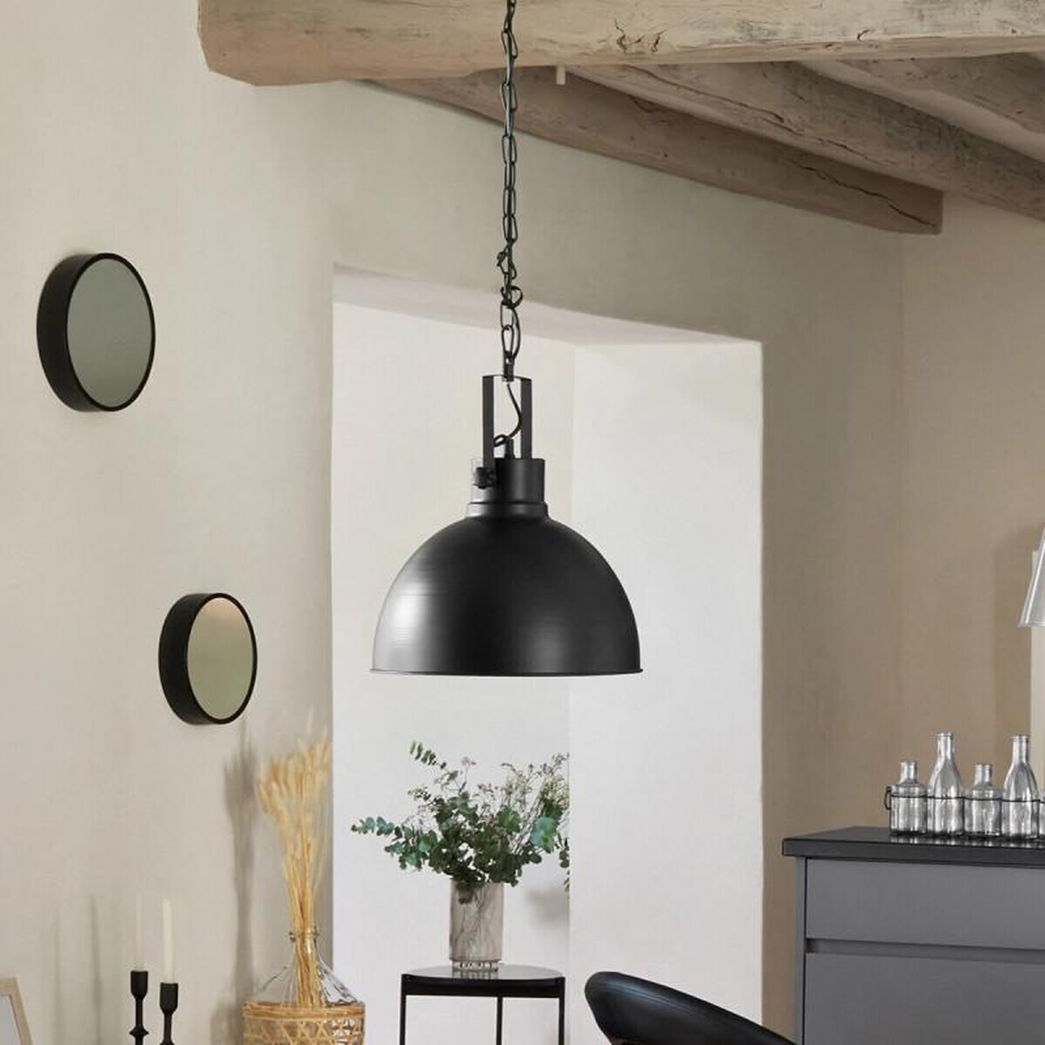 Voir la diapositive 4 : ATMOSPHERA Suspension  basalt  noire métal diamètre 30 cm d'atmosphera -  -