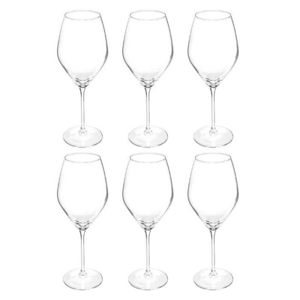 SECRET DE GOURMET Lot de 6 Verres à Eau  Silvia  47cl Transparent