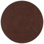 VIDAXL Tapis fait a la main Jute Rond 180 cm marron