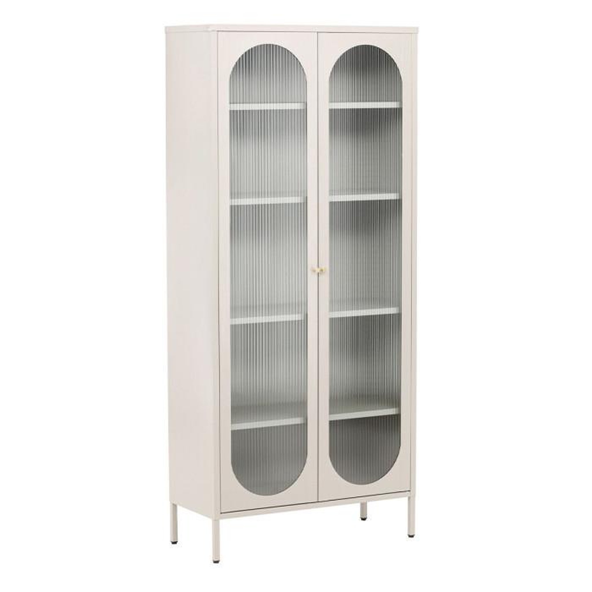 Voir la diapositive 1 : Paris Prix Vitrine Design en Métal  Lima  180cm Beige