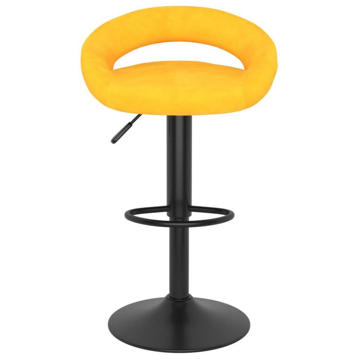 VIDAXL Tabourets de bar lot de 2 jaune moutarde velours