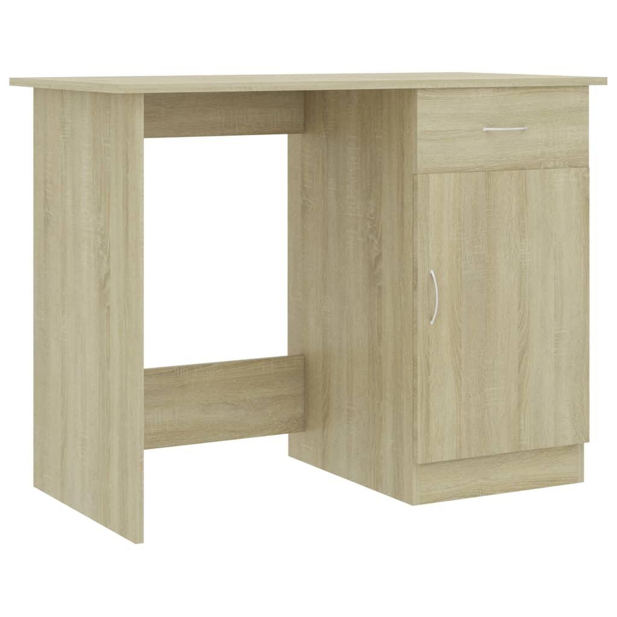 Voir la diapositive 2 : VIDAXL Bureau Chene sonoma 100x50x76 cm Bois d'ingenierie