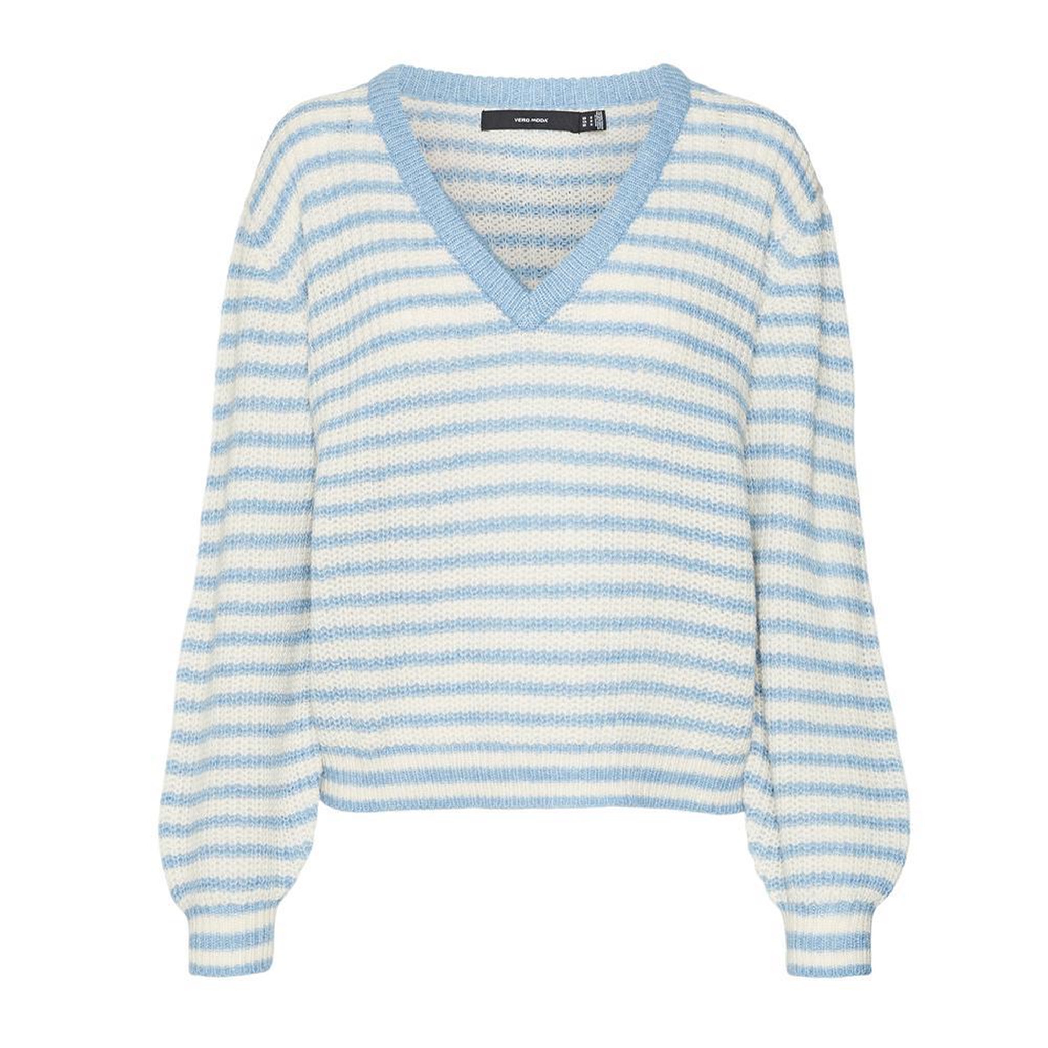 Vero Moda Pull Bleu/Écru Femme Vero Moda Mearth
