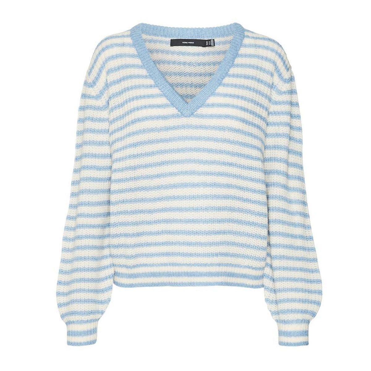 Vero Moda Pull Bleu/Écru Femme Vero Moda Mearth