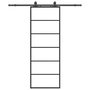 Voir la diapositive 2 : VIDAXL Porte coulissante kit de quincaillerie noir 76x205 cm verre ESG