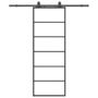 Voir la diapositive 2 : VIDAXL Porte coulissante kit de quincaillerie noir 76x205 cm verre ESG
