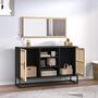 Voir la diapositive 3 : VIDAXL Buffet noir 105x30x65 cm bois d'ingenierie