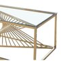 Voir la diapositive 3 : Paris Prix Table Basse Design en Verre  Tanya  120cm Or