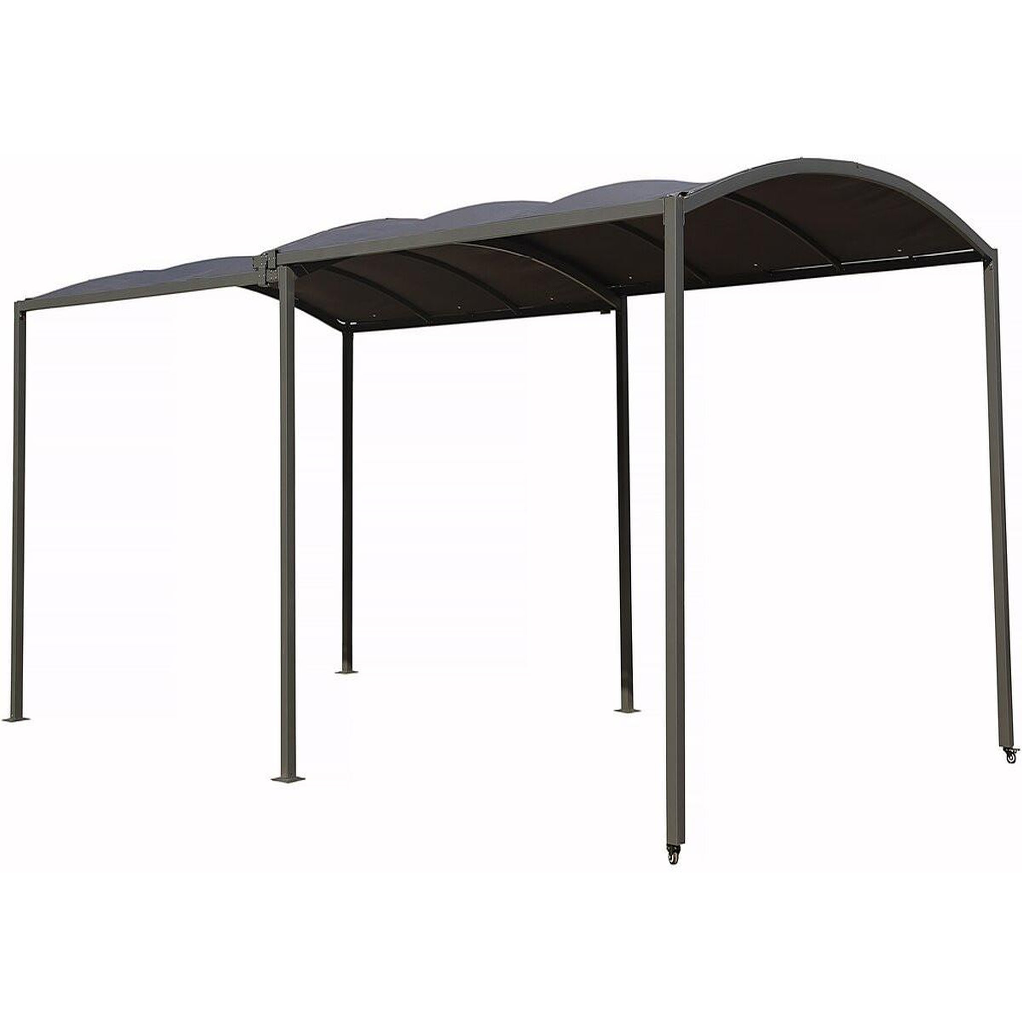 Habitat et Jardin Carport en métal extensible   mathis  - 303/566 x 295 x 240 cm - gris