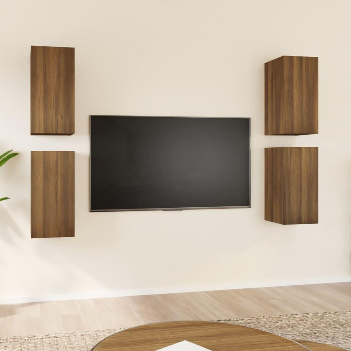 VIDAXL Meubles TV 4 pcs Chene marron 30,5x30x60 cm Bois d'ingenierie