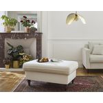 BEST MOBILIER Flamingo - pouf en velours. Coloris disponibles : Gris, Beige, Vert, Bleu, Noir, Orange