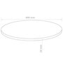 VIDAXL Dessus de table Rond MDF 600 x 18 mm