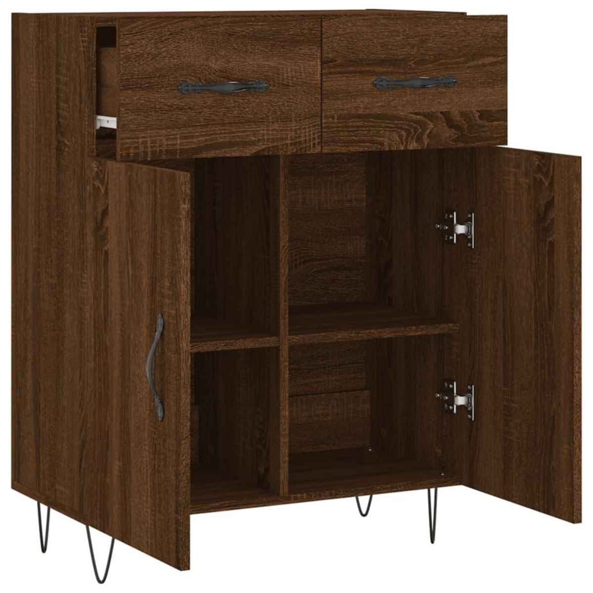 VIDAXL Buffet chene marron 69,5x34x90 cm bois d'ingenierie