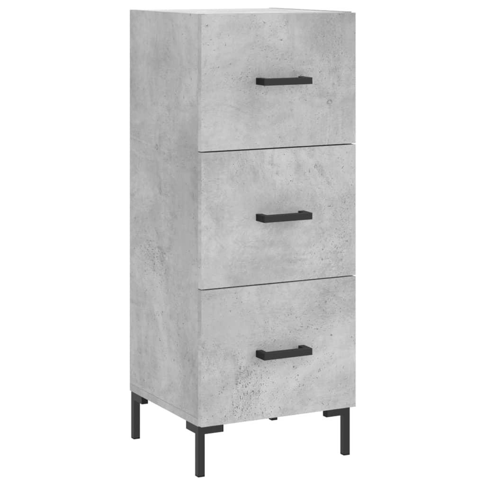 Voir la diapositive 5 : VIDAXL Buffet haut Gris beton 34,5x34x180 cm Bois d'ingenierie