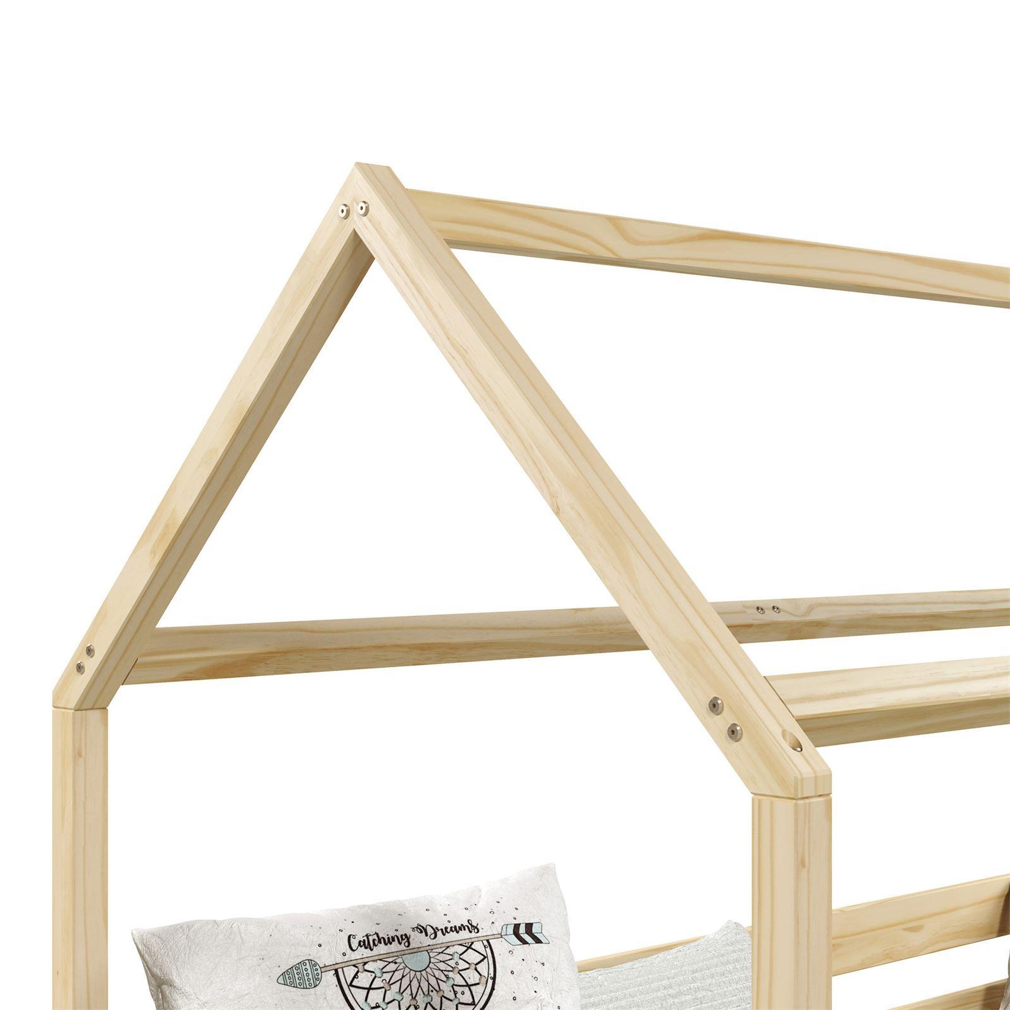 Voir la diapositive 4 : IDIMEX Lit cabane fina 90 x 190 cm, en pin massif