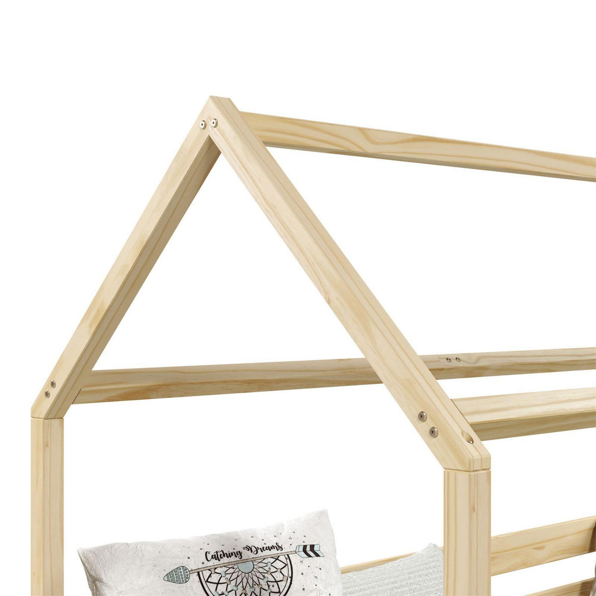 IDIMEX Lit cabane FINA 90 x 190 cm, en pin massif