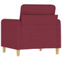 Voir la diapositive 5 : VIDAXL Fauteuil Rouge bordeaux 60 cm Tissu