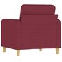 Voir la diapositive 5 : VIDAXL Fauteuil Rouge bordeaux 60 cm Tissu