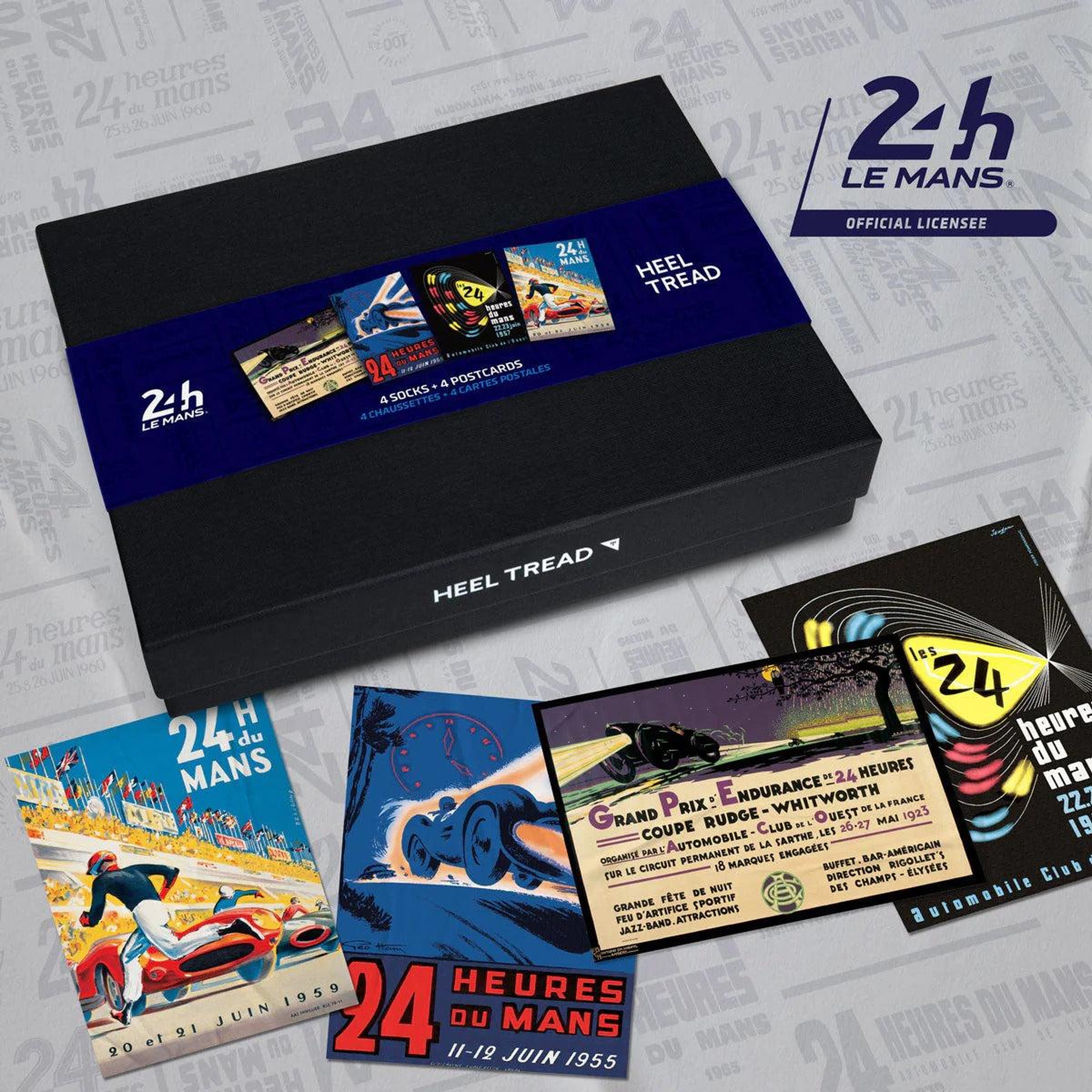 Voir la diapositive 2 : SOCK AFFAIRS Coffret chaussettes 24h le mans, les affiches mythiques