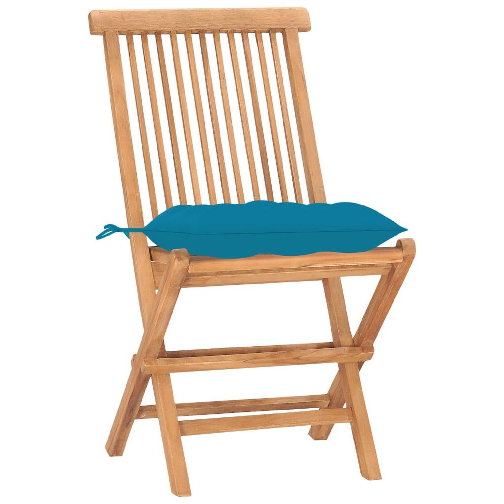 Voir la diapositive 2 : VIDAXL Ensemble a manger d'exterieur pliable avec coussin 3 pcs Teck