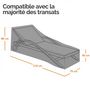 Voir la diapositive 2 : LINXOR Bâche, housse de protection imperméable pour transat - 210 x 75 cm - Noir