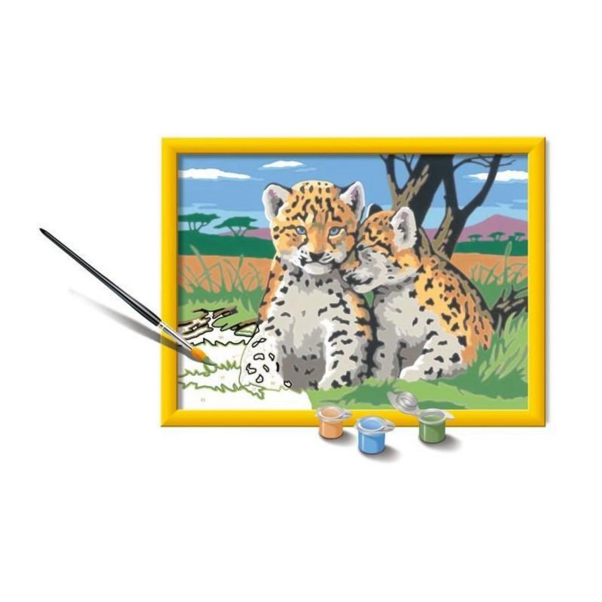 RAVENSBURGER CreArt Kids 18x24cm Petits léopards, Kit de peinture par numéros Numéro d'Art, Des 9 ans, 25832, Ravensburger