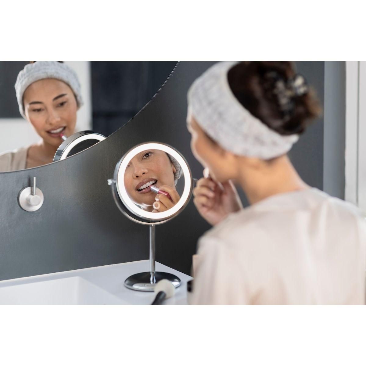 Medisana Miroir cosmétique 2 en 1 rechargeable lumineux