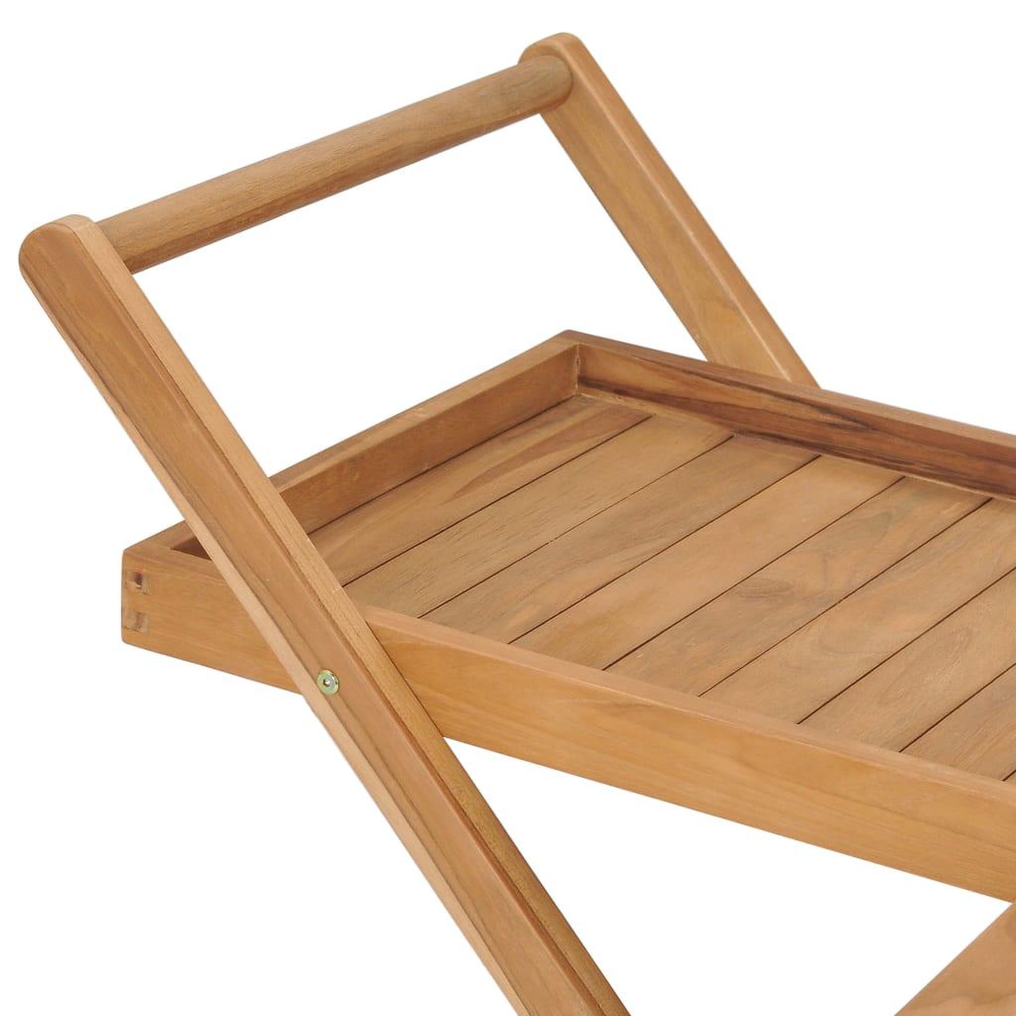 Voir la diapositive 5 : VIDAXL Chariot a the bois de teck solide