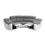 Voir la diapositive 2 : Canapé d'angle relax électrique tissu simili 6 places HELENA