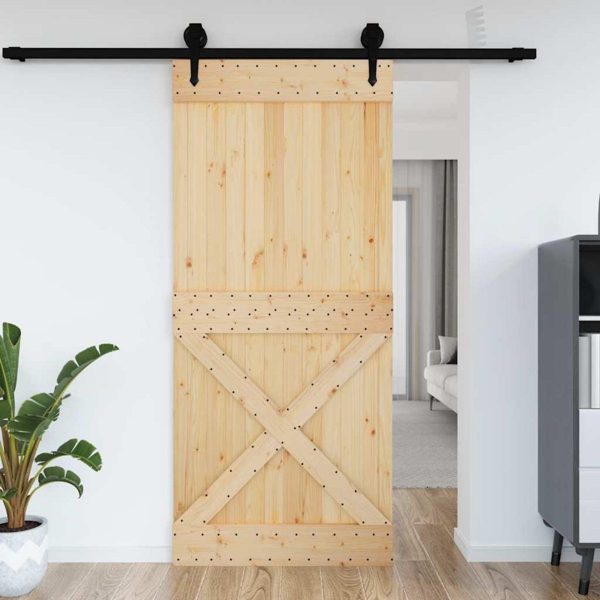 VIDAXL Porte NARVIK 100x210 cm bois massif de pin