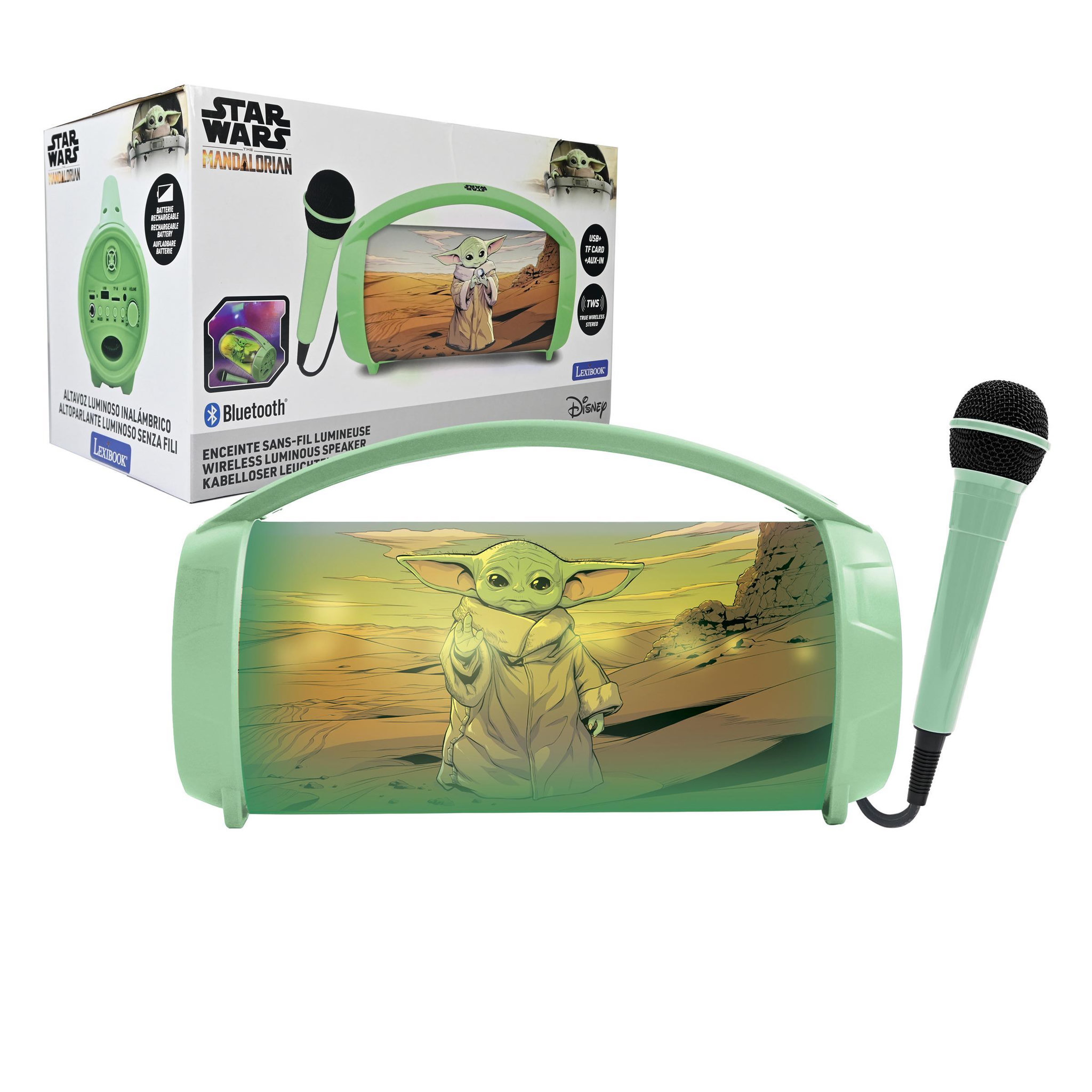 Lexibook Enceinte Bluetooth® Sans-Fil Lumineuse avec Micro Star Wars