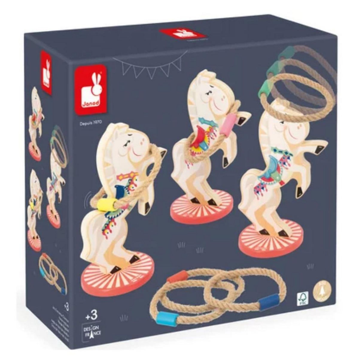 Juratoys-Janod Jeux d anneaux chevaux -Janod