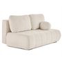 Voir la diapositive 4 : BEST MOBILIER Bowie - canapé 3 places convertible coffre + coussin rond inclus en tissu texturé