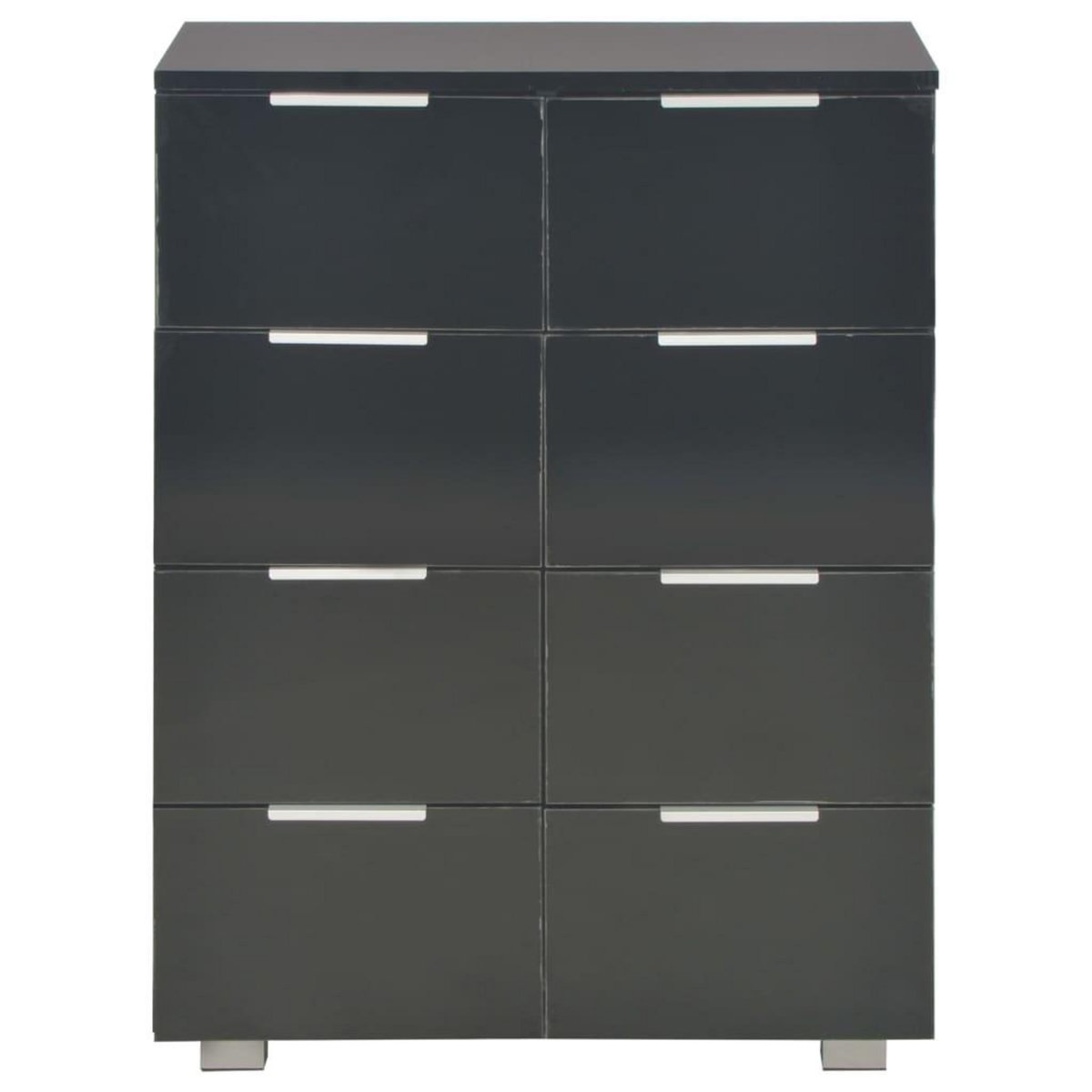 VIDAXL Buffet Noir brillant 60x35x80 cm Bois d'ingenierie