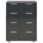 Voir la diapositive 3 : VIDAXL Buffet Noir brillant 60x35x80 cm Bois d'ingenierie
