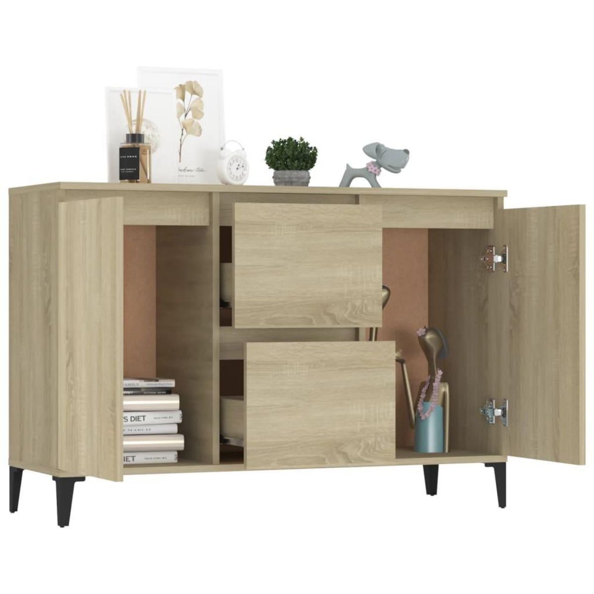 VIDAXL Buffet chene sonoma 104x35x70 cm bois d'ingenierie