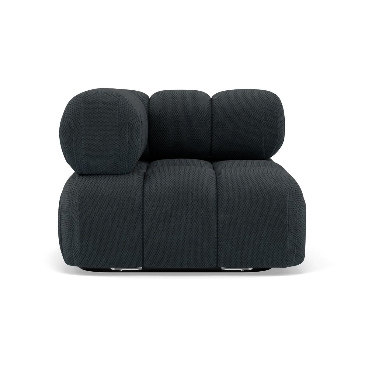 LISA DESIGN Ruby - module d'assise d'angle gauche en velours texturé