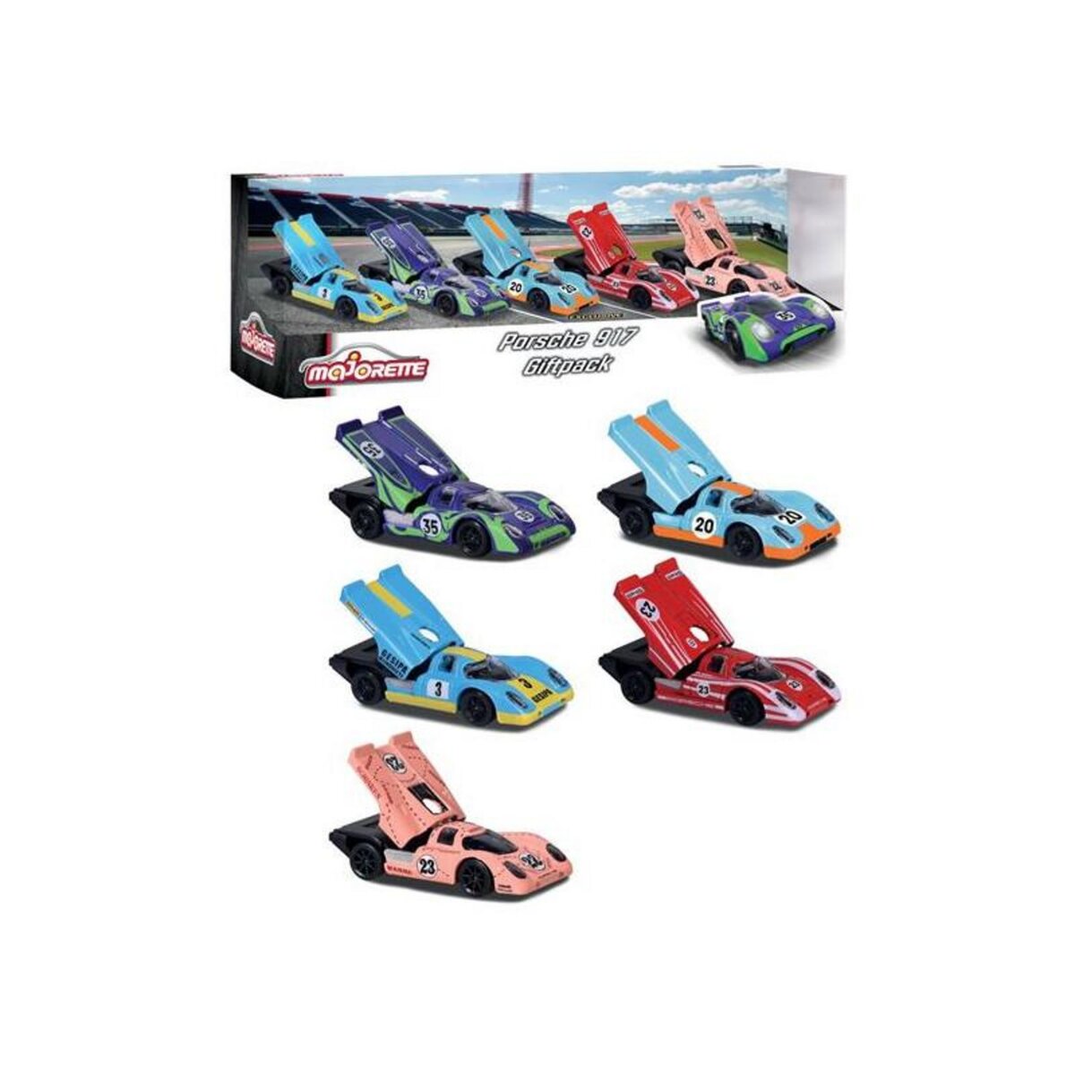 Majorette Voitures Majorette Porsche 917 Giftpack 5 pièces