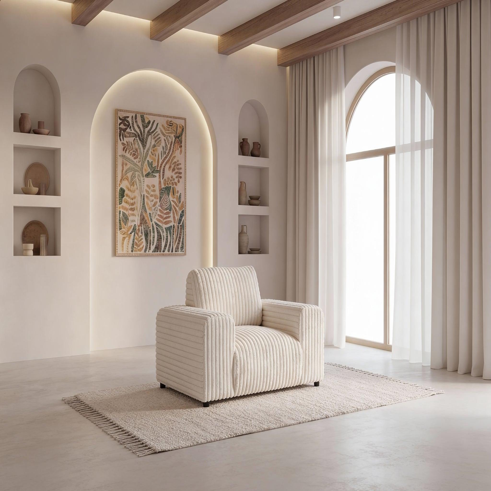 Voir la diapositive 5 : CASANOVA PARIS Caisa - fauteuil en velours côtelé
