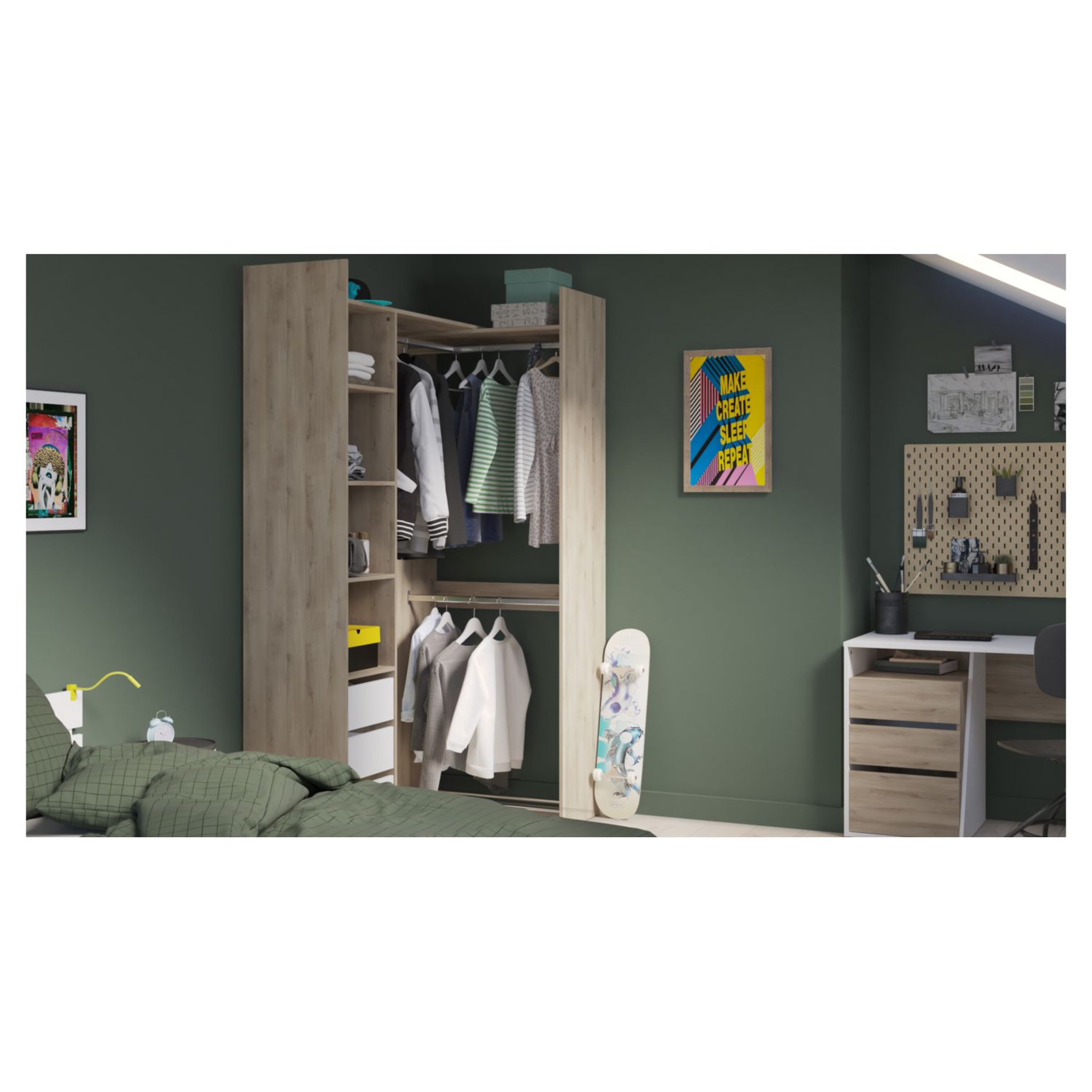 Voir la diapositive 9 : Kit placard adaptable droit ou d'angle WIND