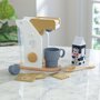 Kidkraft Ensemble dinette service à café avec machine à expresso dorée + accessoires