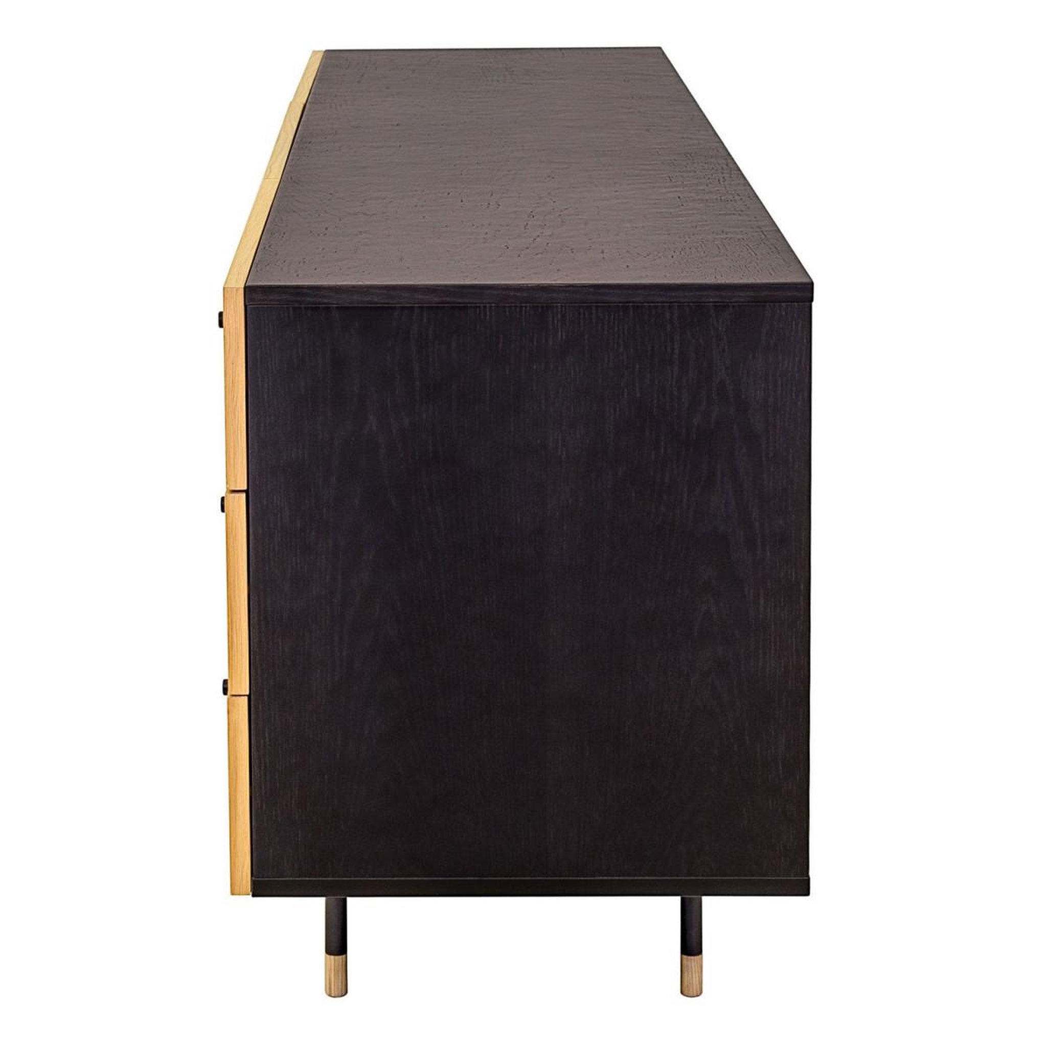 Voir la diapositive 4 : Paris Prix Meuble tv 3 portes  jugend  150cm chêne & noir