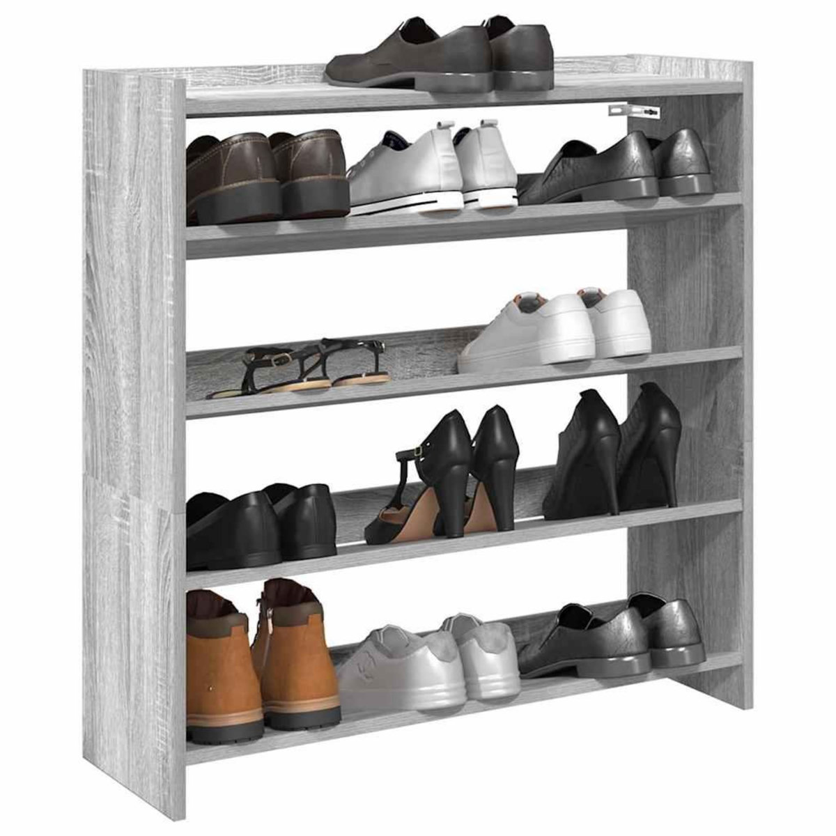 VIDAXL Etagere a chaussures sonoma gris 80x25x81 cm bois d'ingenierie