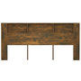 Voir la diapositive 4 : VIDAXL Armoire de tete de lit Chene fume 220x18,5x104,5 cm