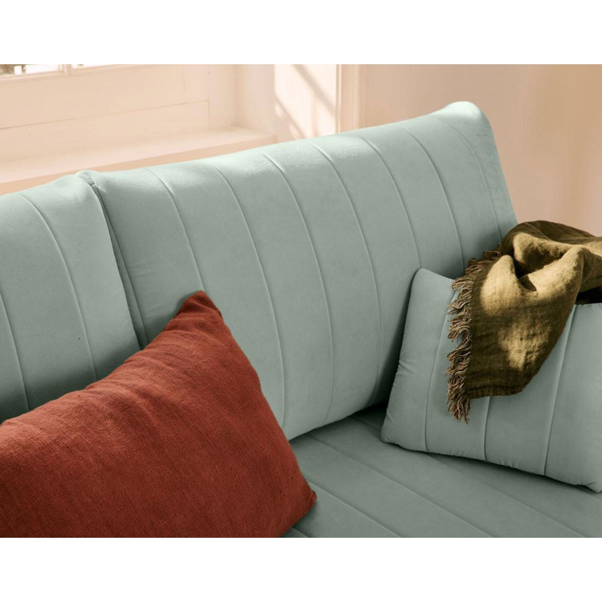 LISA DESIGN Ercolano - canapé 3 places convertible - couchage quotidien - matelas 11 cm - en velours