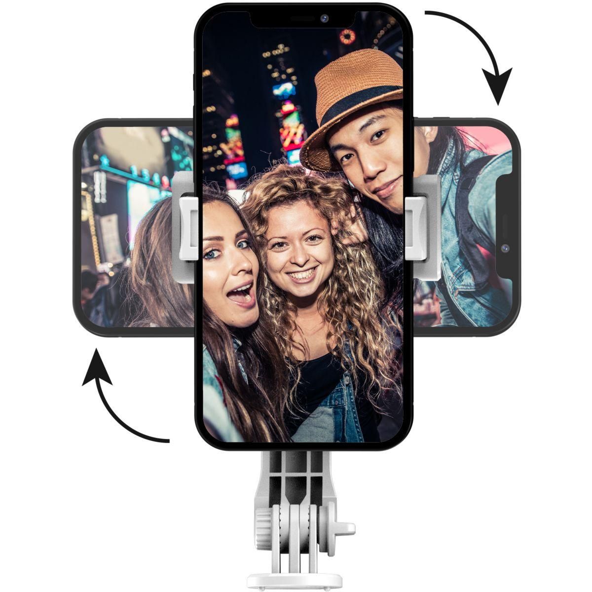 TNB Perche à selfie Bluetooth 2 en 1 avec LED blanc