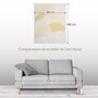 Voir la diapositive 6 : HOMCOM Tableau imprimé et peint feuilles ginkgo biloba - dim. 100L x 80l cm - décoration murale - toile 100% polyester structure bois de pin encre dorée blanc