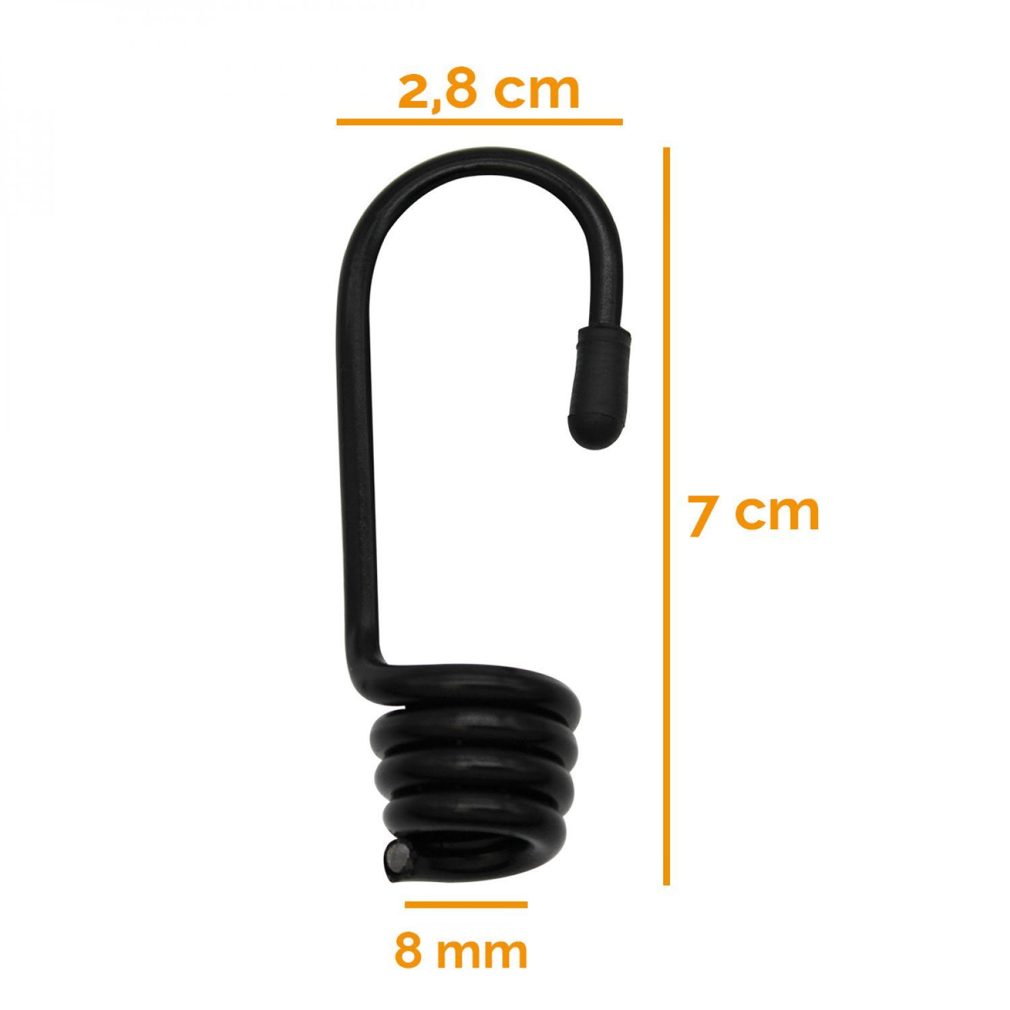 Voir la diapositive 2 : LINXOR Lot de 20 crochets pour tendeur - 7 cm - Noir